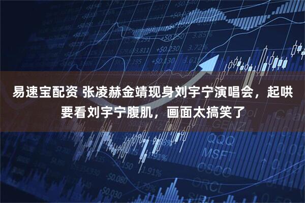 易速宝配资 张凌赫金靖现身刘宇宁演唱会，起哄要看刘宇宁腹肌，画面太搞笑了